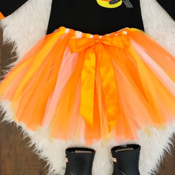 Candy Corn Top & Tutu Skirt NEW - Picture 3 of 3